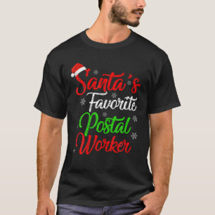 T-shirt Funny Xmas Père Noël Favori Postal Worker Christ