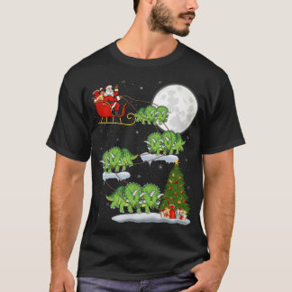 T-shirt Funny Xmas Tree Père Noël équitation Tricératops D