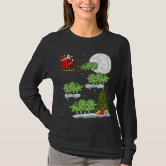 T-shirt Funny Xmas Tree Père Noël équitation Tricératops D