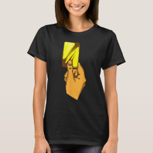 T-shirt Funny Yellow Card Arbitre Cadeau Cool main Footbal