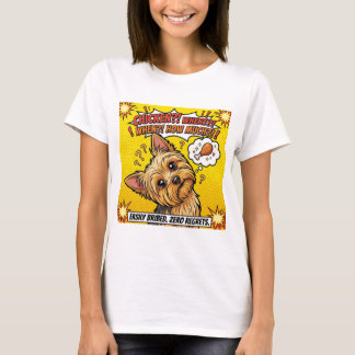 T-shirt Funny Yorkie Chicken Where When How Much 