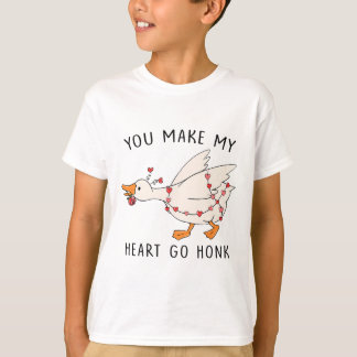 T-shirt Funny You Make My Heart Go Honk Goose Heart Valent