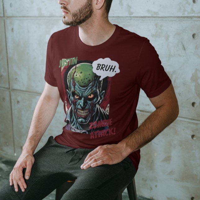 T-shirt Funny Zombie Personnalisé Nom Le Cool Comic book (Créateur téléchargé)