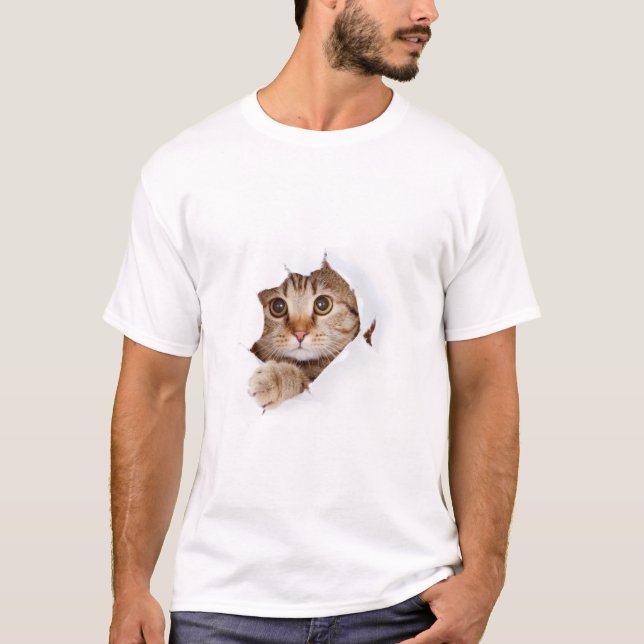 T-shirt funnycat (Devant)
