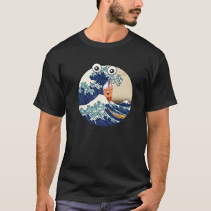 T-shirt Funy Kanagawa Grande vague Boire Boba Bubble Lait