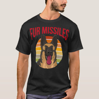 T-shirt Fur Missiles pour l'allemand Shepherd Lover