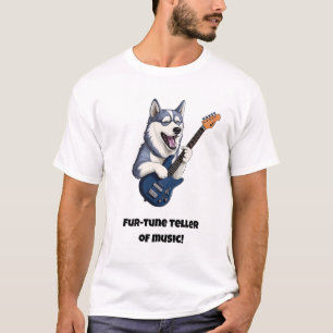 T-shirt Fur-tune teller de musique / Funny Dog