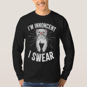 T-shirt Furet mignon disant ironiquement Je suis innocent