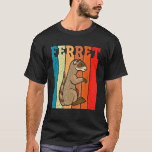 T-shirt Furet Rétro Animal Furet Animal de compagnie