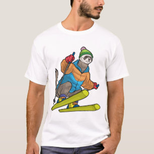 T-shirt Furet Skieur Ski Sports d'hiver