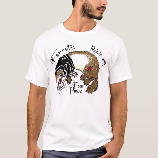 T-shirt Furets : Rebelles avec quatre pattes (Devant)