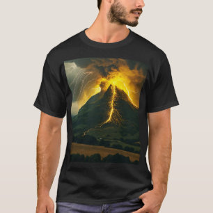 T-shirt Furie électrique - Tempête du volcan Cantal