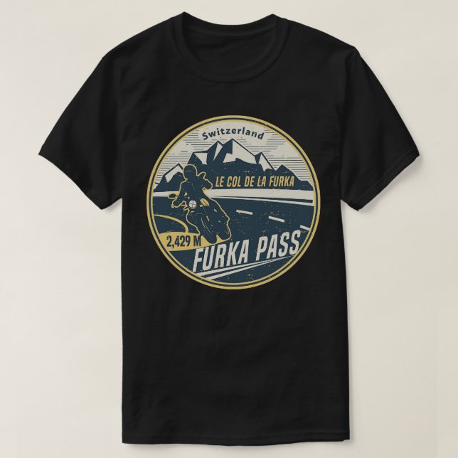 T-shirt Furka Pass Suisse (Design devant)