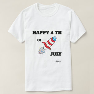 T-Shirt ; Fusée 4 Juillet