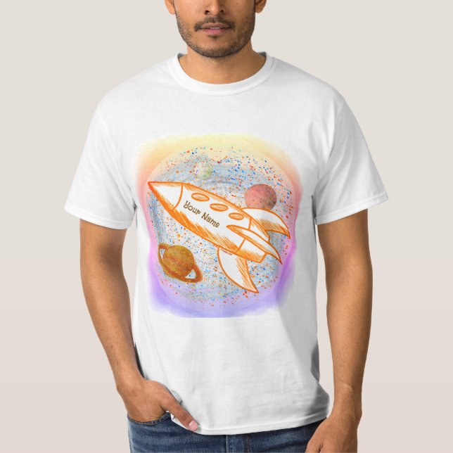 T-shirt Fusée Orange (Devant)
