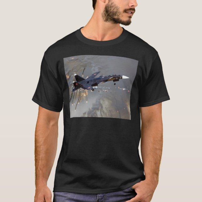 T-SHIRT FUSÉES DE CHUTE RUSSES DE SUKOI SU-35 (Devant)