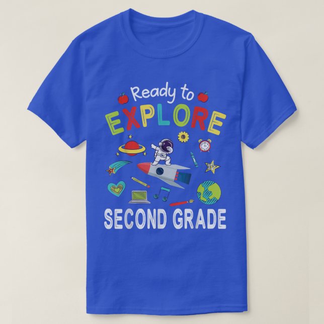 T-shirt Fusées Ride Étudiante Astronaut Prêt À Éplore Seco (Design devant)