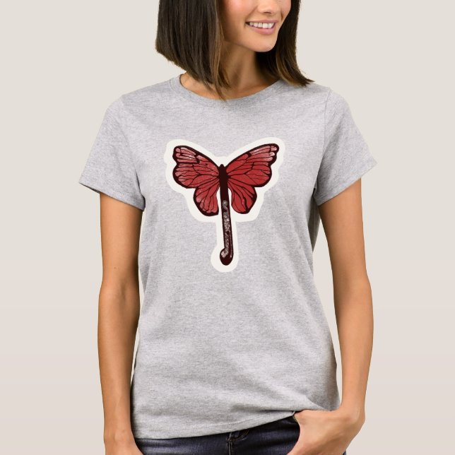 T-shirt Fusion à parapluie papillon (Devant)