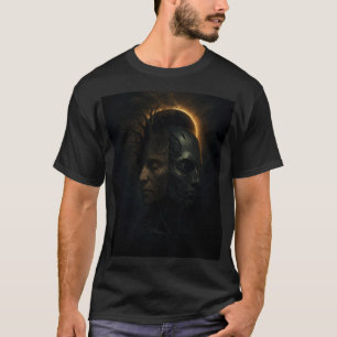 T-shirt Fusion homme et cyborg - Dualité de la technologie