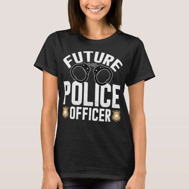 T-shirt Futur agent de police drôle Costume policier garço (Devant)