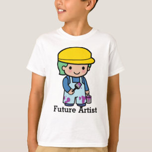 T-shirt Futur artiste garçon dans les salopettes et la pei