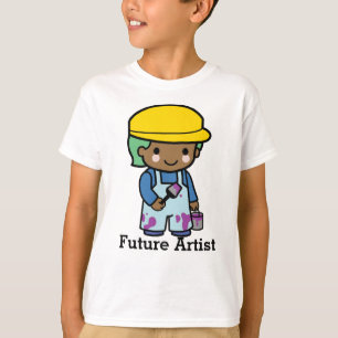 T-shirt Futur artiste garçon dans les salopettes et la pei