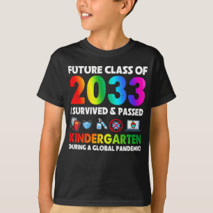 T-shirt Futur Classe De 2033 Kindergarten Team Retour À