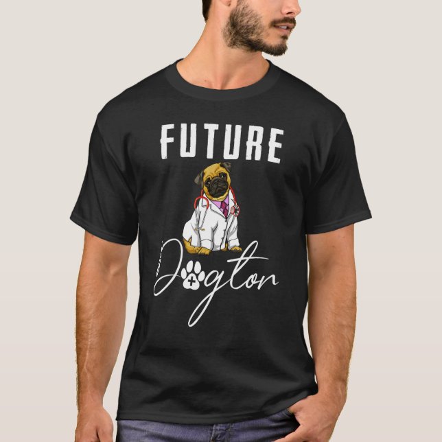 T-shirt Futur Dogtor Carlin Femmes Aimer Doggy Docteur 3 (Devant)