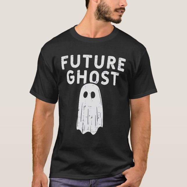 T-shirt Futur Fantôme Drôle Joyeux Costume Halloween Homme (Devant)