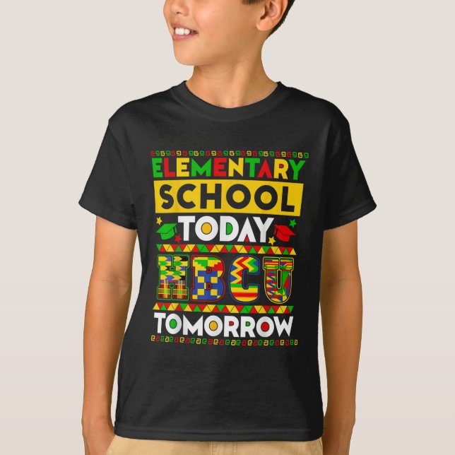 T-shirt Futur Hbcu Grad école primaire Aujourd'hui Hbcu To (Devant)