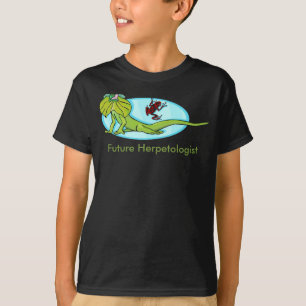 T-shirt Futur Herpétologiste avec lézard à col frisé