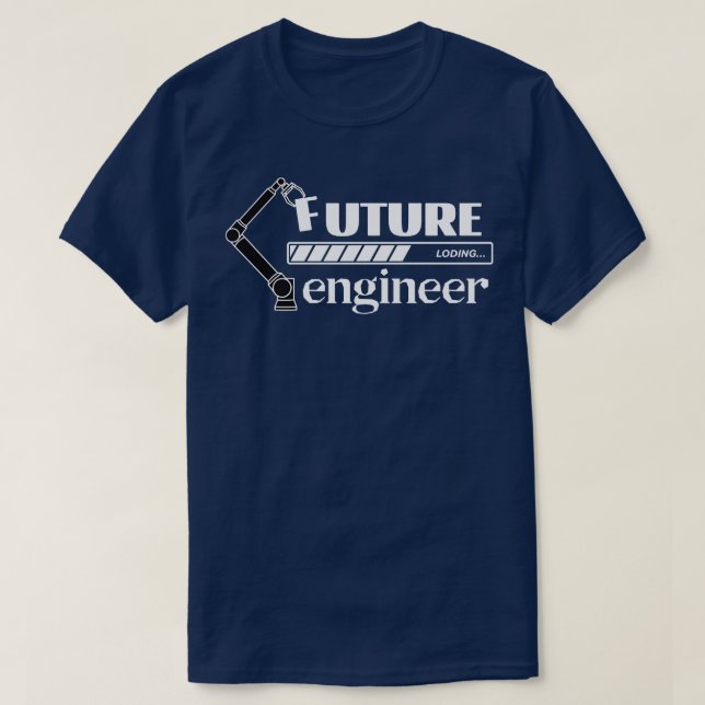 T-shirt Futur Ingénieur Chargement Barre de Graduation Ing (Design devant)