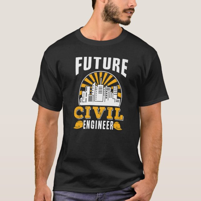 T-shirt Futur Ingénieur civil Profession d'Ingénieur d'emp (Devant)