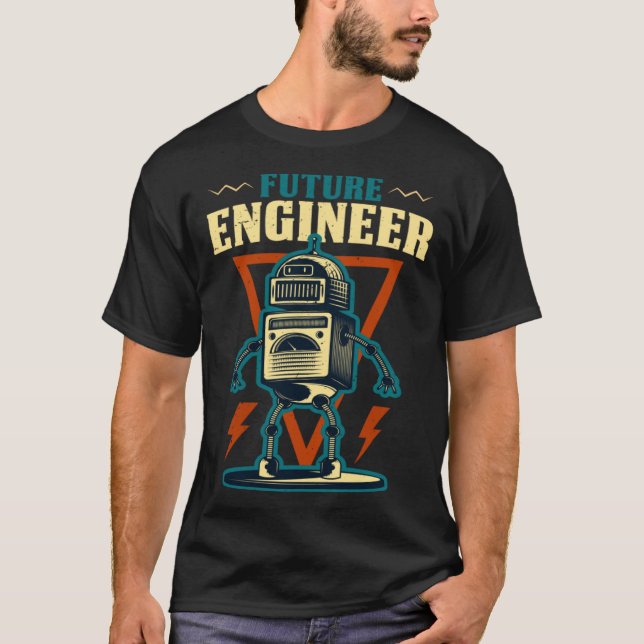 T-shirt Futur Ingénieur Costume Robot Adultes et Ki (Devant)