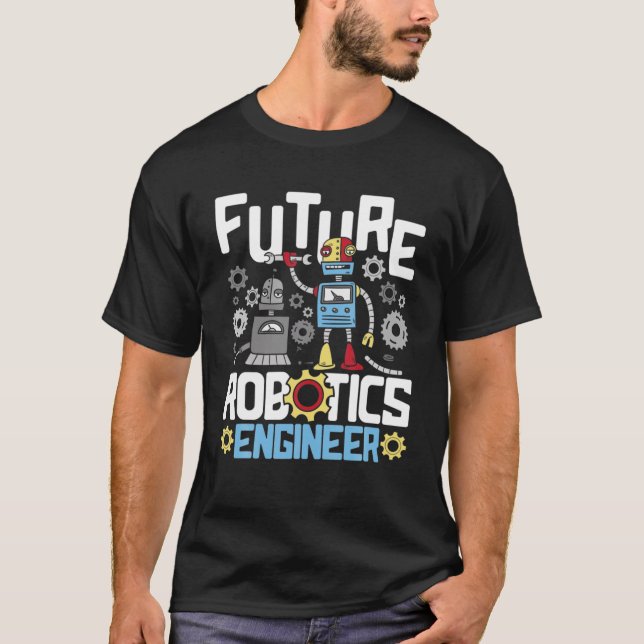 T-shirt Futur ingénieur en robotique - Ingénieur (Devant)
