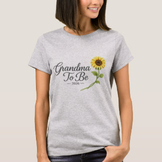 T-shirt Futur Maman 2026 Tournesol Annonce de Grossesse