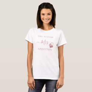 T-shirt Futur Mme Chic DIY couleur Faux Rose Gold Heart