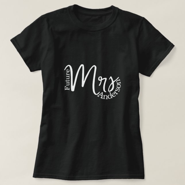 T-shirt futur moderne Mme scénario enterrement de vie de j (Design devant)
