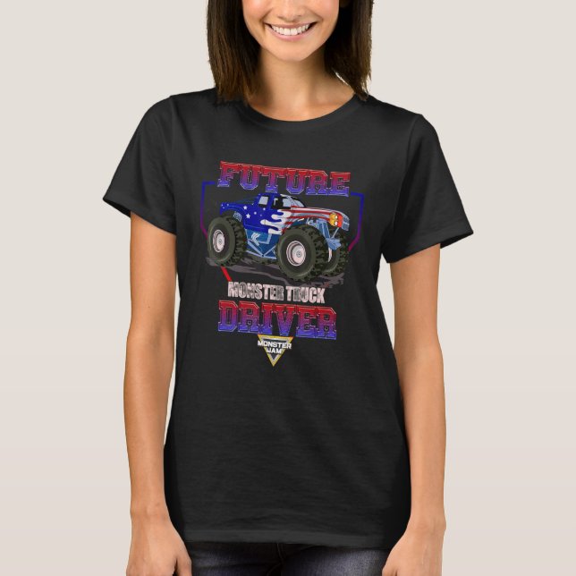T-shirt Futur Monster Truck Driver Boy's Kids Monster Tru (Devant)