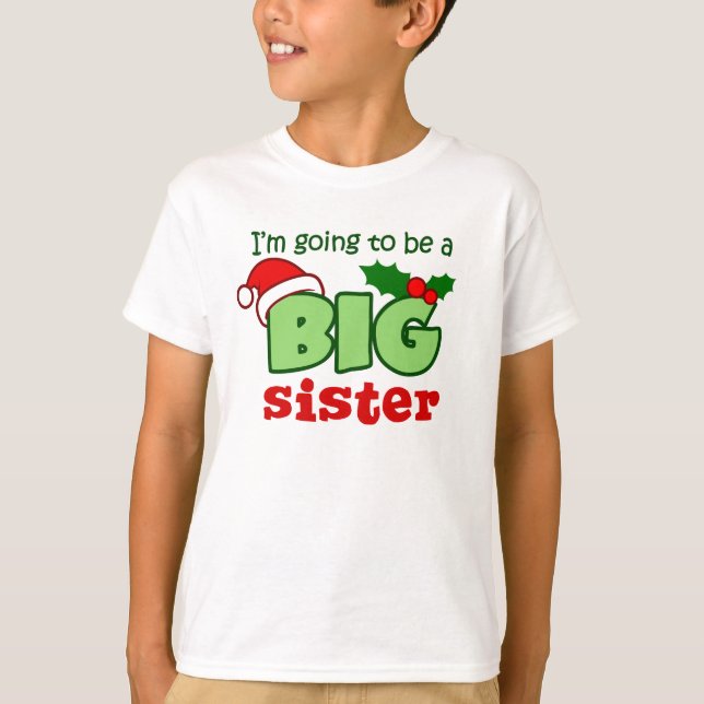 T-shirt Futur Noël de grande soeur (Devant)