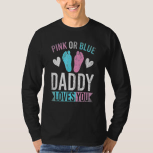 T-shirt Futur Papa Rose Ou Bleu Papa Vous Aime Genre Rev