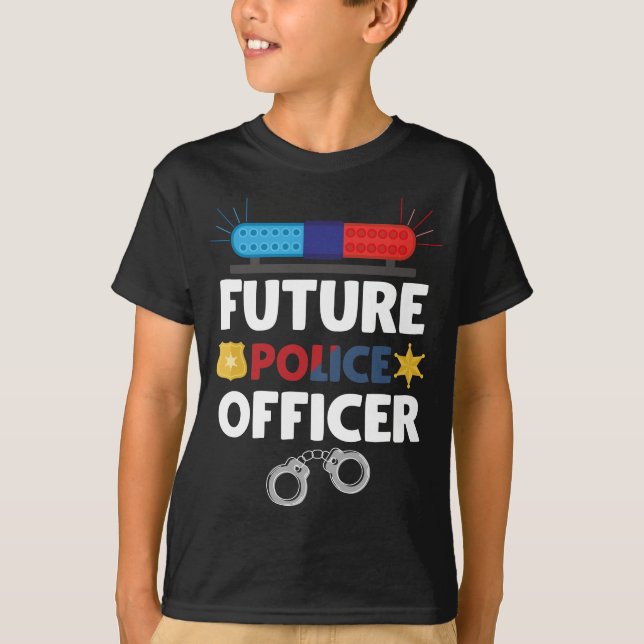 T-shirt Futur policier Costume Policier Kid (Devant)