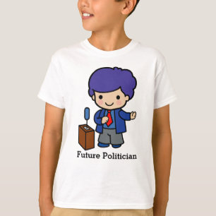 T-shirt Futur politicien/président avec cheveux bleus