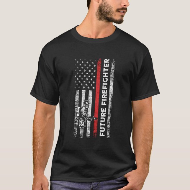 T-shirt Futur pompier pompier (Devant)