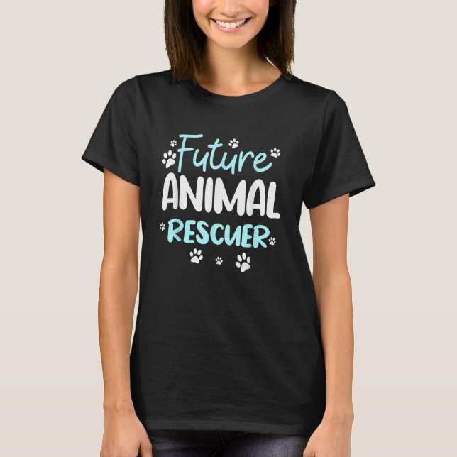T-shirt Future Animals Rescuer Veterinarian Rescue Dog Res (Devant)