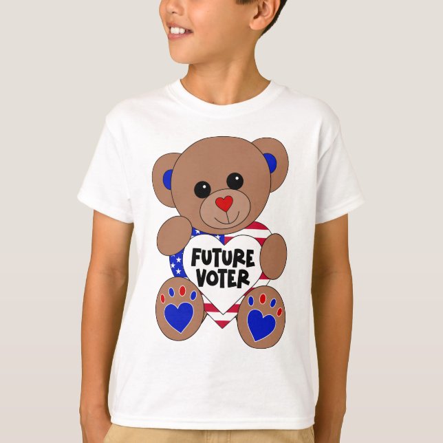 T-shirt Future Électorale Teddy Bear Kids Vote Élections U (Devant)