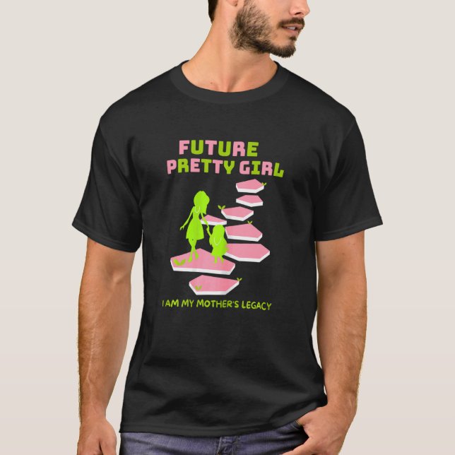 T-shirt Future Jolie Fille Première Sororité Noire 08 (Devant)