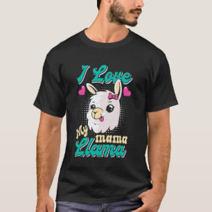 T-shirt Future Maman J'AIME MA MAMAN LLAMA Drôle Maman