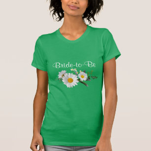 T-shirt Future mariée, mariée blanc marguerites,