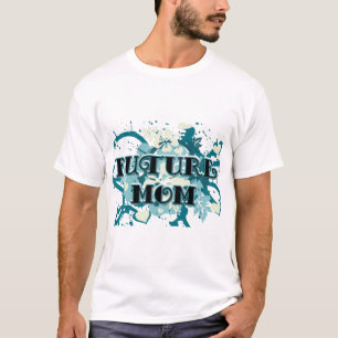 T-shirt Future Mom - Coeurs et fleurs